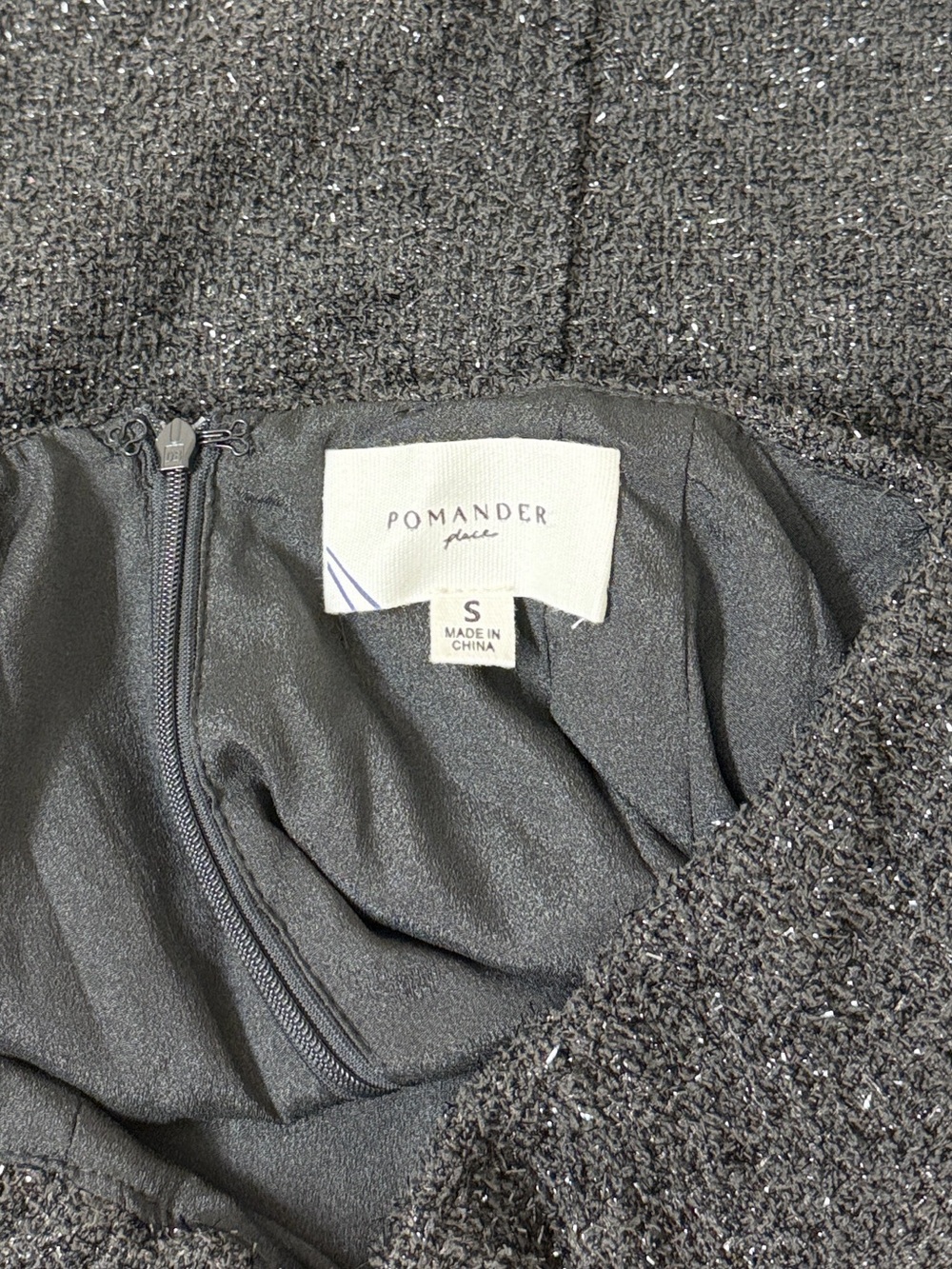 Tuckernuck Pomander Place Black Metallic Tweed Midi Skirt - Picture 4 of 9